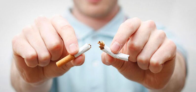 Put half a cigarette