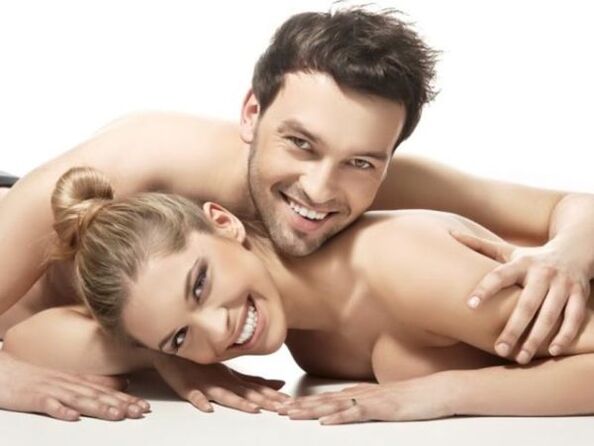 Happy woman with a man who has no ability issues